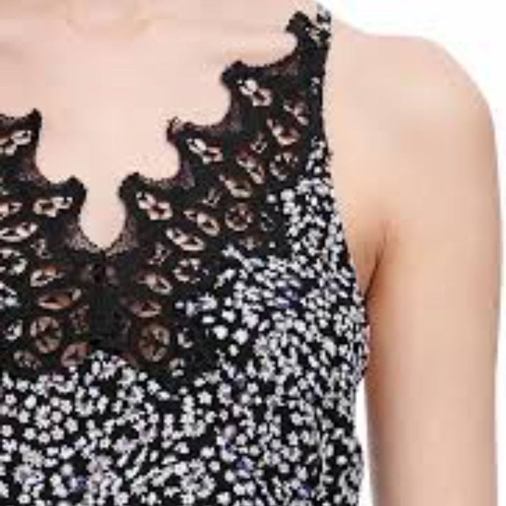 Rebecca Taylor Silk Pop Flower Slip Dress, Size 10 - Picture 4 of 7